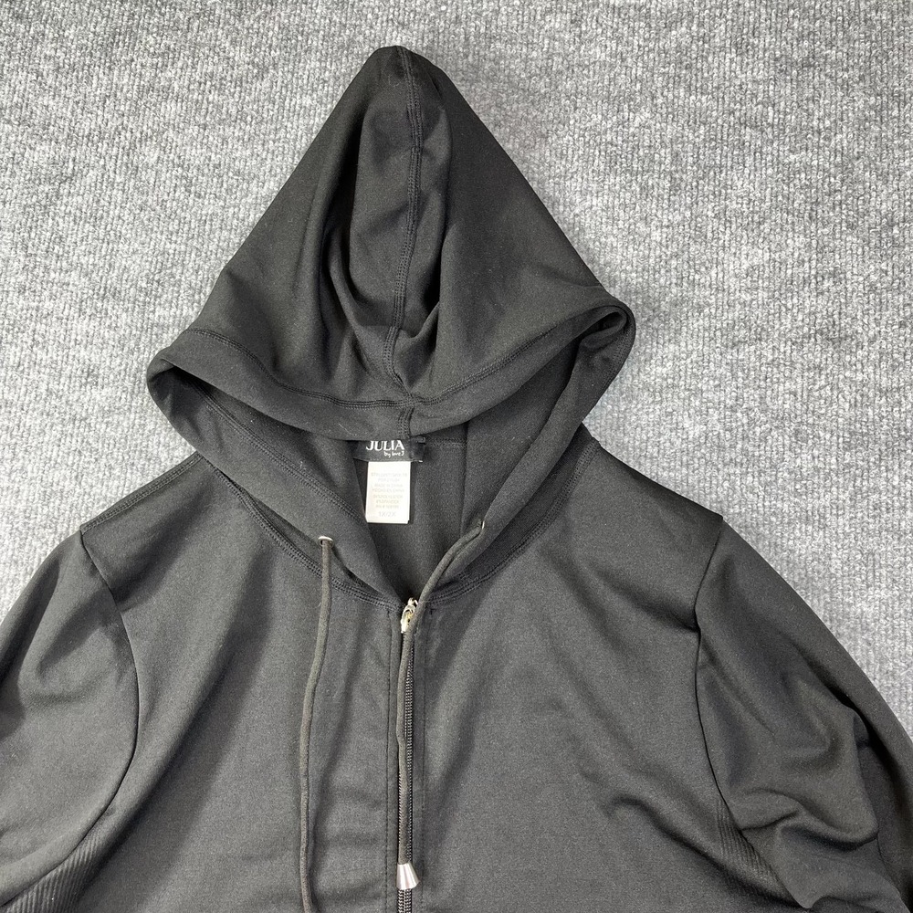 Julia By Love J Hoodie Womens 1X/2X Black Full Zip Training Yoga Athleisure - Picture 8 of 13